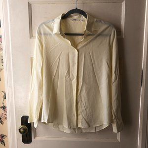 Uniqlo Pale Yellow Button Down Shirt - Size S